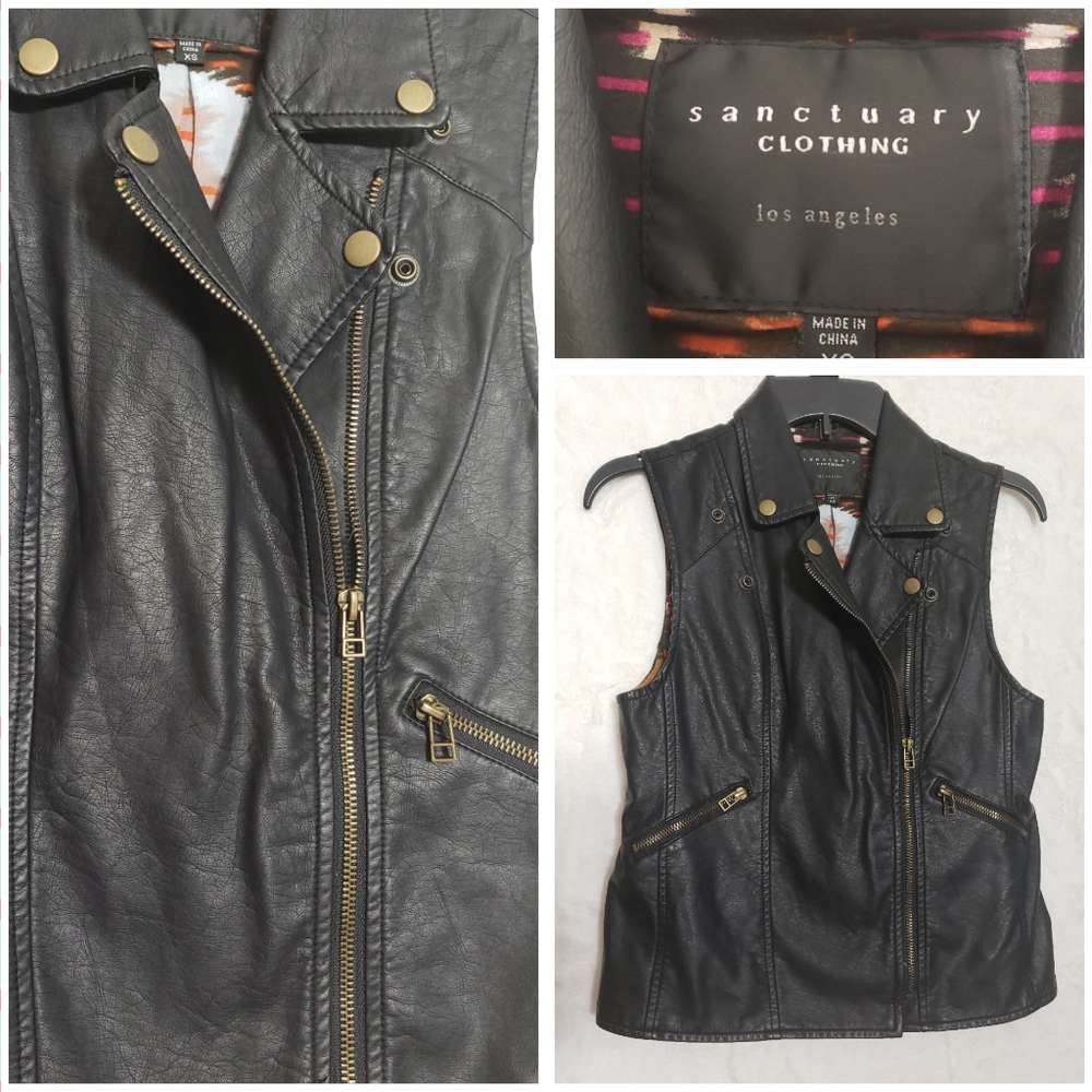 Sanctuary Clothing Faux Leather Vest